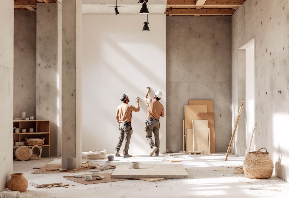 ongoing project in a retail space